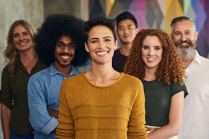 Group of smiling people