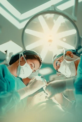 Surgical team during treatment